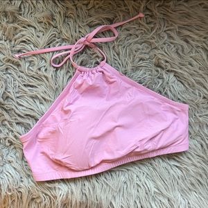 J. Crew Lavender Purple Cropped Halter Bikini Swimsuit Top Extra Large